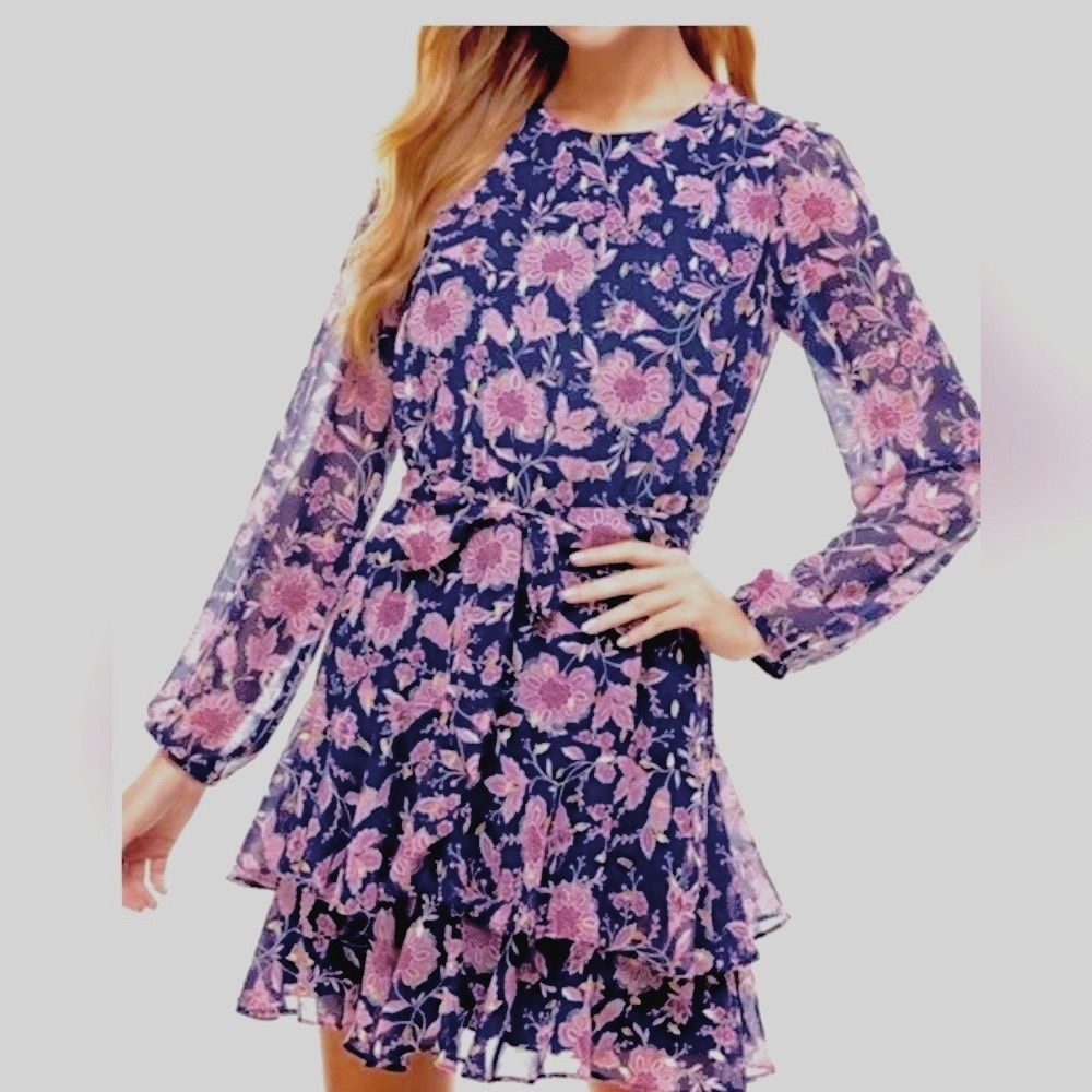 City Studio smocked dress